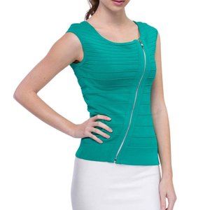 WOW Couture Asymmetric Bandage Top In Green